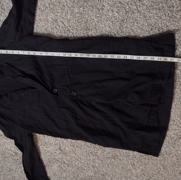 North of West Women's Jacket Small Black Button Up Collar Minimalist Lagenlook O - Picture 4 of 4